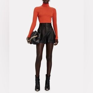 NWT A.L.C. Eberly Ribbed Cotton Turtleneck Top  In Mecca Orange fits size M